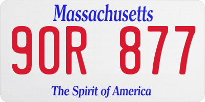 MA license plate 9OR877
