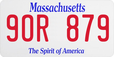 MA license plate 9OR879