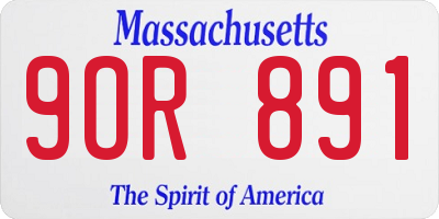 MA license plate 9OR891