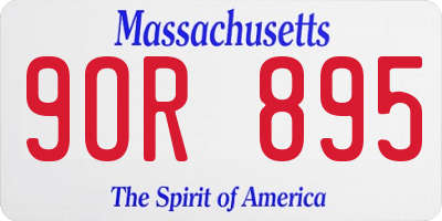 MA license plate 9OR895