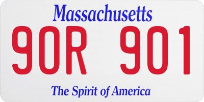 MA license plate 9OR901