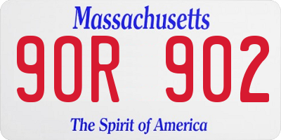 MA license plate 9OR902