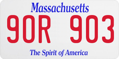 MA license plate 9OR903
