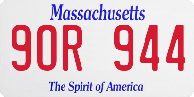 MA license plate 9OR944