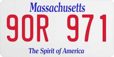 MA license plate 9OR971