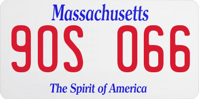 MA license plate 9OS066