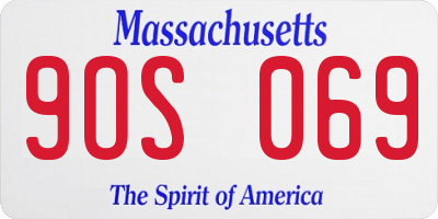 MA license plate 9OS069