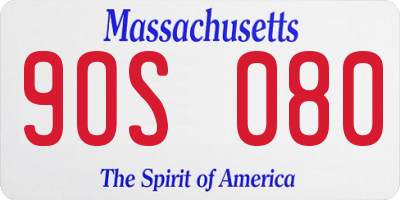 MA license plate 9OS080