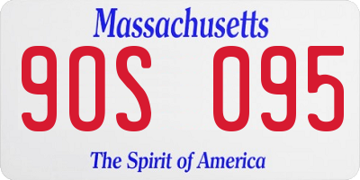 MA license plate 9OS095