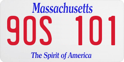 MA license plate 9OS101