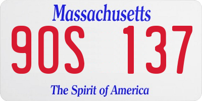 MA license plate 9OS137