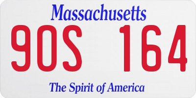 MA license plate 9OS164