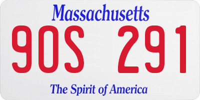 MA license plate 9OS291