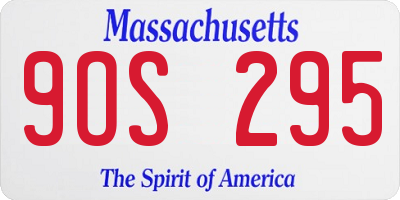 MA license plate 9OS295