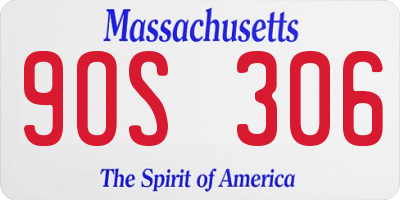MA license plate 9OS306