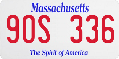 MA license plate 9OS336