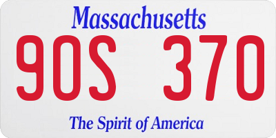 MA license plate 9OS370