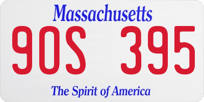 MA license plate 9OS395