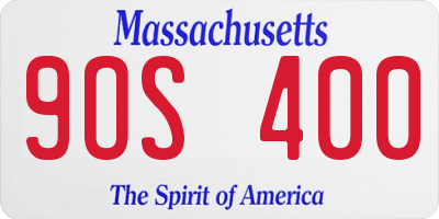 MA license plate 9OS400