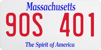 MA license plate 9OS401