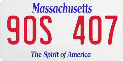 MA license plate 9OS407