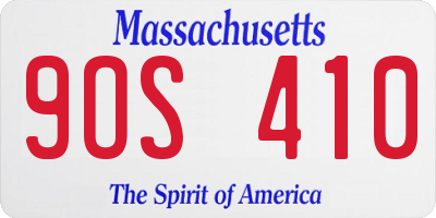 MA license plate 9OS410