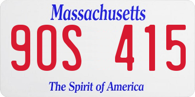 MA license plate 9OS415