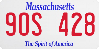 MA license plate 9OS428