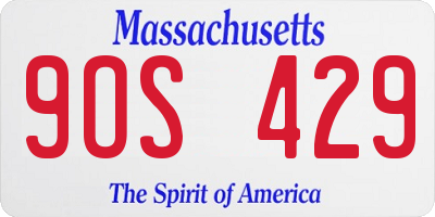 MA license plate 9OS429