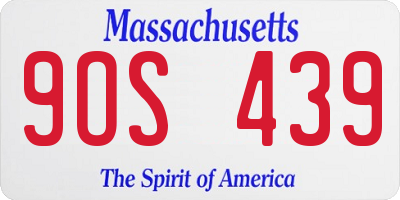 MA license plate 9OS439