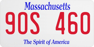 MA license plate 9OS460