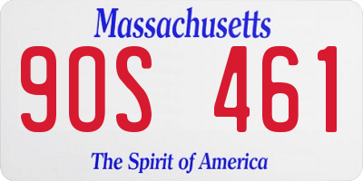 MA license plate 9OS461