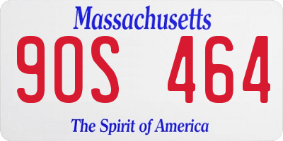 MA license plate 9OS464