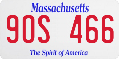 MA license plate 9OS466