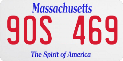 MA license plate 9OS469