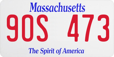 MA license plate 9OS473