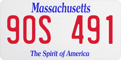 MA license plate 9OS491