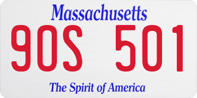 MA license plate 9OS501