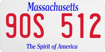 MA license plate 9OS512