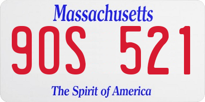 MA license plate 9OS521