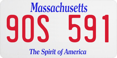 MA license plate 9OS591
