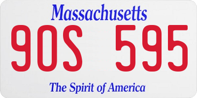 MA license plate 9OS595