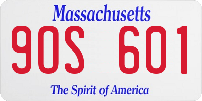 MA license plate 9OS601