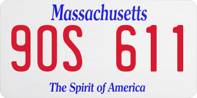 MA license plate 9OS611