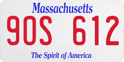 MA license plate 9OS612