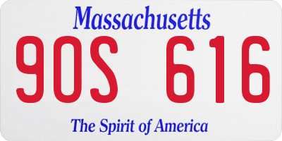MA license plate 9OS616