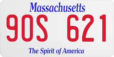 MA license plate 9OS621