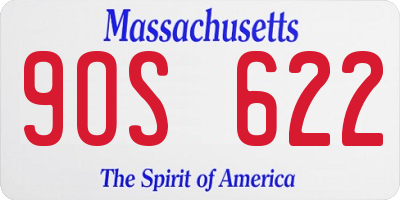 MA license plate 9OS622
