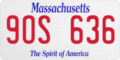 MA license plate 9OS636