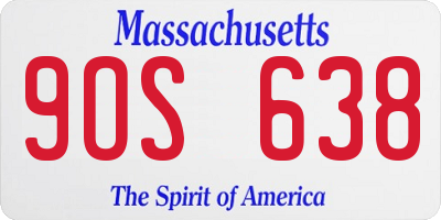 MA license plate 9OS638